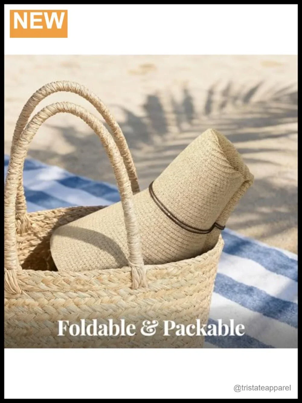 Women's Wide Brim Floppy Straw Sun Hat UPF 50+ Foldable Travel Beach Hat